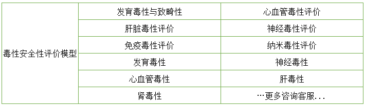 斑马鱼毒性评价模型